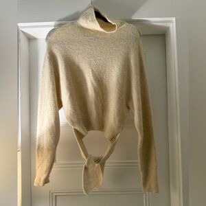 Wilfred Cream Tie-Front Sweater